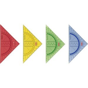 Brunnen 10 x Geometrie-Dreieck 16cm bruchsicher farbig Sortiert