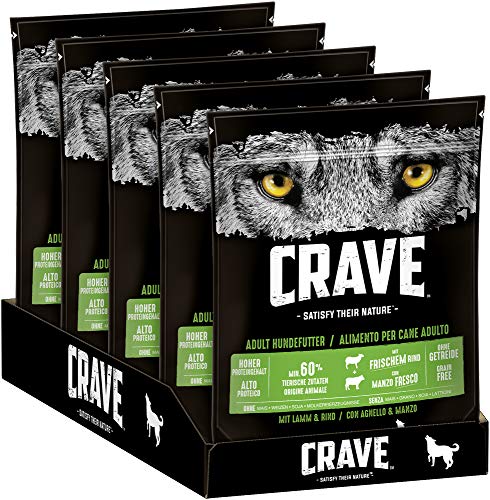 CRAVE Premium Trockenfutter für Hunde - Getreidefreies Adult Hundefutter mit hohem Proteingehalt