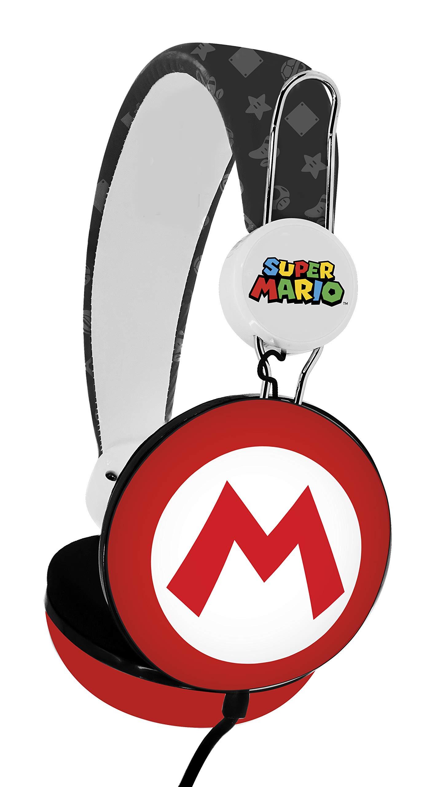 OTL Technologies Tween Kinder Kopfhörer Super Mario Icon Core (gepolsterte Bügel, buntes Comic Design, für Jungen und Mädchen), Rot/Weiß