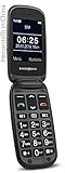 swisstone BBM 625 GSM-Mobiltelefon mit großem beleuchteten 6 cm (2,4 Zoll) Farbdisplay und zusätzlichem Außendisplay (Kamera/Bluetooth/Notruftaste/Micro-SD), silber/schwarz