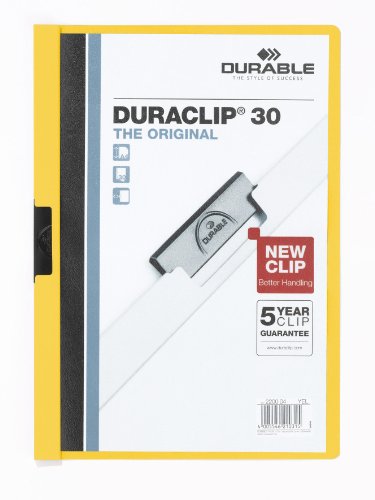 Durable 220004 Klemm-Mappe Duraclip Original 30, 25 Stück gelb