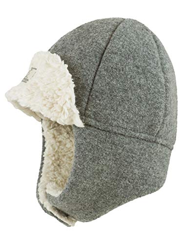 PICKAPOOH Baby/Kinder Mütze Fynn aus Bio-Wollwalk, Grey, 56