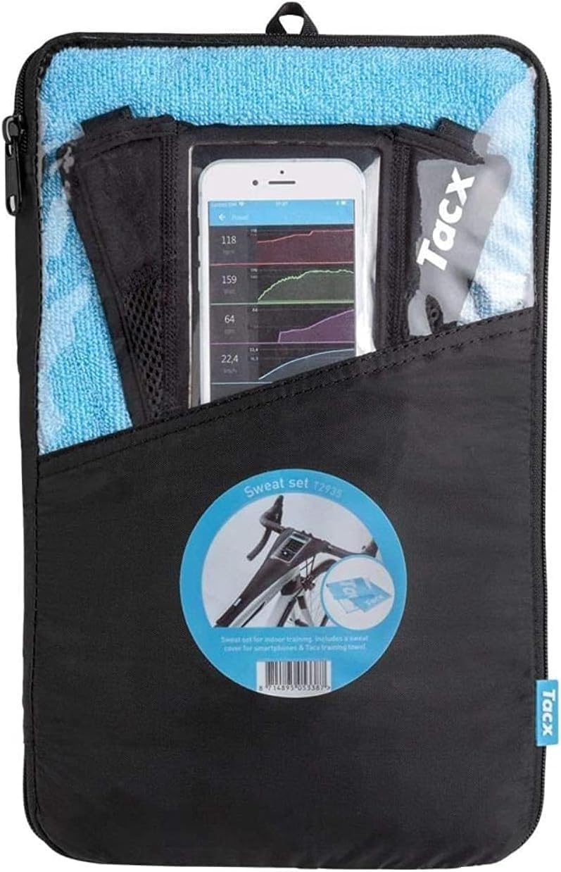 Garmin Tacx Schweiß-Set mit Schweißfänger inkl. SmartPhone Abdeckung und Tacx-Handtuch