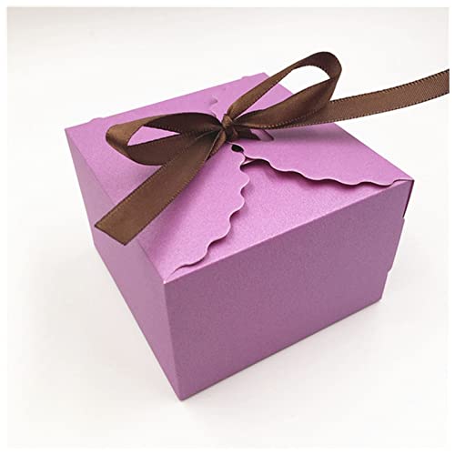 Weihnachtsgeschenkbox 30 stücke Geschenkbox Kraftpapier Candy Boxes for Süßigkeiten Kuchen Schmuck Geschenk Schokolade Party Packing Boxes Weihnachtsgeschenkbox groß (Color : Purple, Size