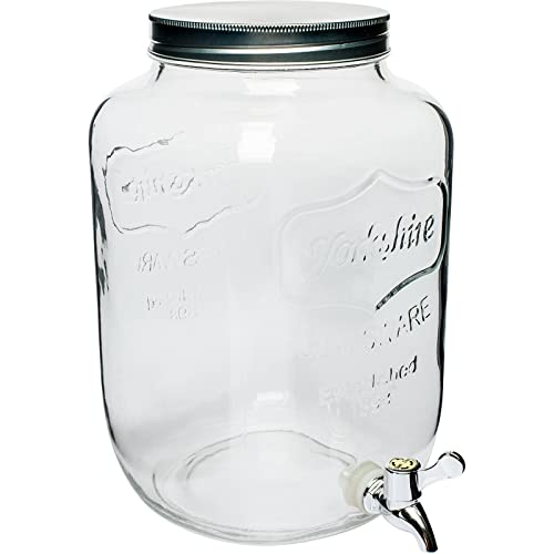 Browin 621003 Glas 7,6 L Zitronade mit Hahn – weiß, Getränkespender