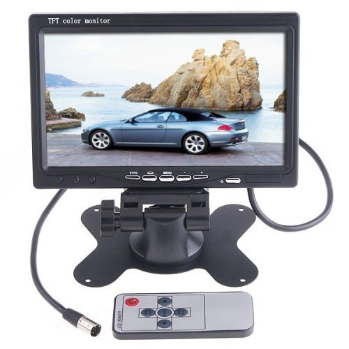 BW 17,8 cm (7 Zoll) HD 800 x 480 TFT Farb LCD Auto Monitor Auto Rückfahrkamera Kopfstütze Monitor DVD VCR Fernbedienung Monitor Unterstützung drehbaren Bildschirm und 2 AV-Eingänge