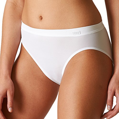 Mey 2er Pack Damen Jazzpants - 59201 Emotion - Farbe Weiß - Größe 44 - Jazz-Pant aus Viskose - Bodysize - Damenslip ohne Seitennähte - Slips für Damen