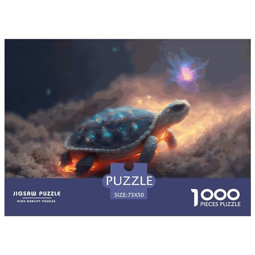 1000 Teile Tierschildkröten-Puzzle, kreative rechteckige Puzzles für Erwachsene und Kinder, große Puzzles für Familien-Lernspiel 1000 Teile (75 x 50 cm)