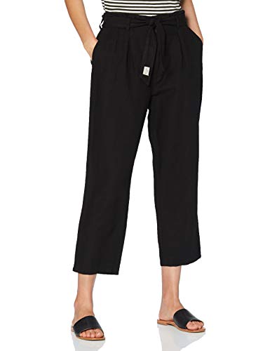 Herrlicher Damen Comfy Linen Uni Hose, Schwarz (Black 11), W(Herstellergröße: 27)