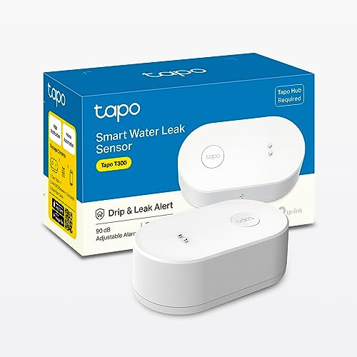 Tapo Smart Water Leak Sensor, Drip & Leak Alert, 90dB Alarm, IP67 Waterproof, Real-time Notifications, Battery Included, Flexible Installation, Tapo Hub Required Sold Separately (Tapo T300)