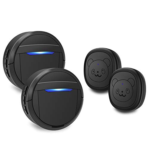 WERPOWER Weird Tails Wireless Doorbell, Dog Bells for Potty Training IP55 Waterproof Doorbell Chime Operating at 950 Feet with 55 Melodies 5 Volume Levels LED Flash