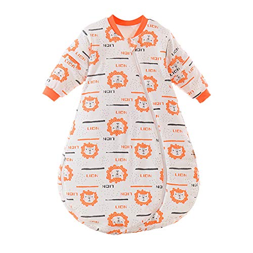 Baby Schlafsack mit abnehmbaren langen Ärmeln, Kleinkind Jungen Mädchen Unisex Baumwolle tragbare Decke Nachtkleider Kinder Winter Schlafsack, 2,5 Tog