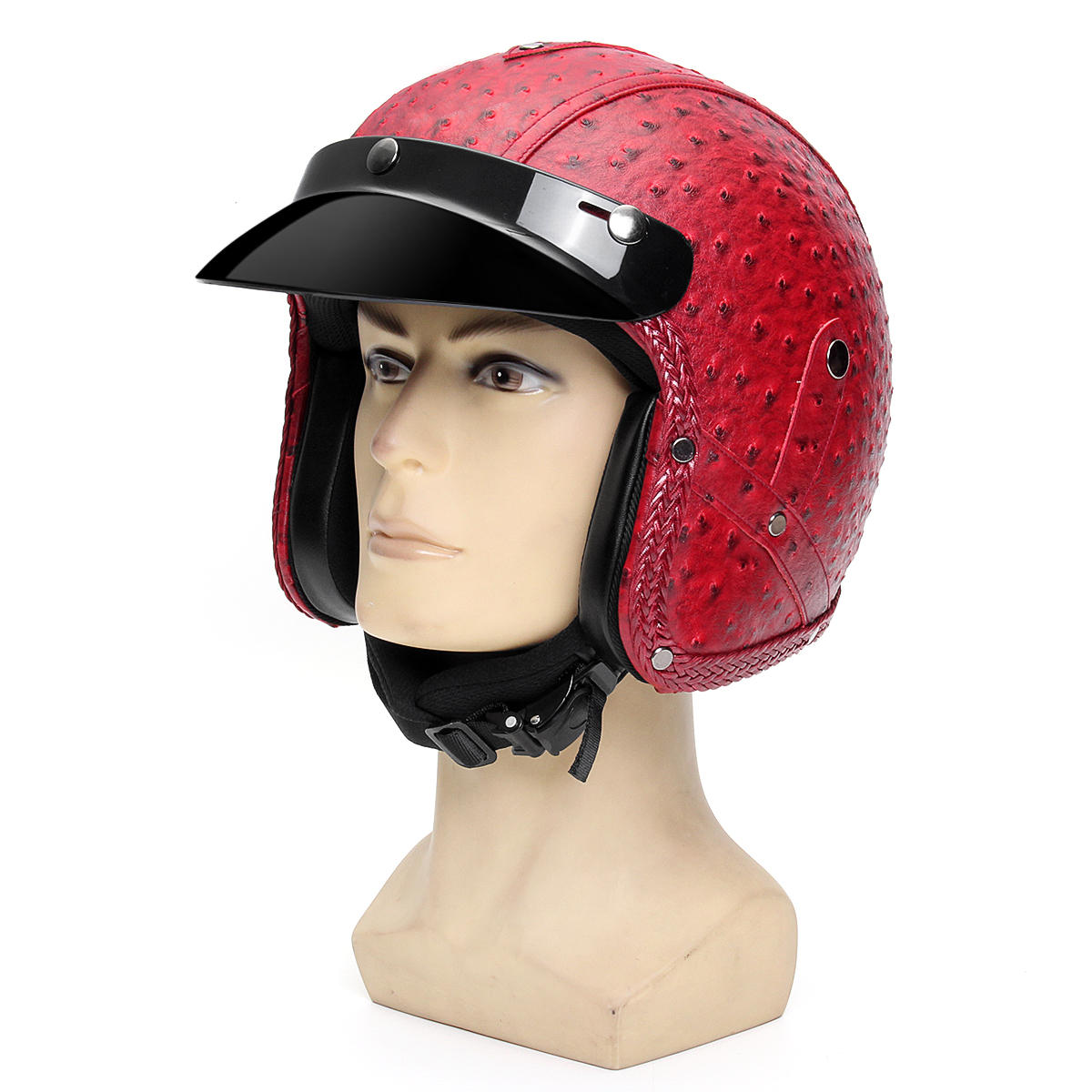 DOT 3/4 Gesichtsmotorrad-Motorradhelm Rollerfahrer-Schutzvisier M L XL