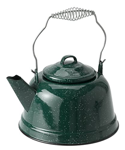 GSI Outdoors 25221 Tea Kettle Teekessel aus Emaille, Emaillierter Stahl, Grün