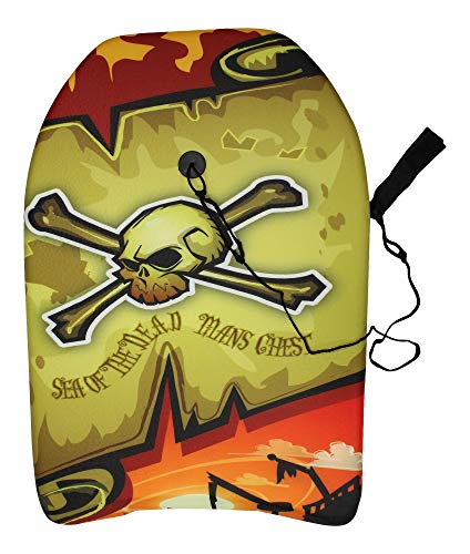 Koopp 63,5 cm Boogie Board Bodyboard Surf Board Float für Kinder mit Leine & Leinenstecker – leichtes und langlebiges Schaumstoffbrett für Kinder/Jugendliche – perfekt für Strand, Ozean und Pool Spaß