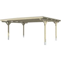 Skan Holz Carport Odenwald Eiche hell 640 x 541 cm