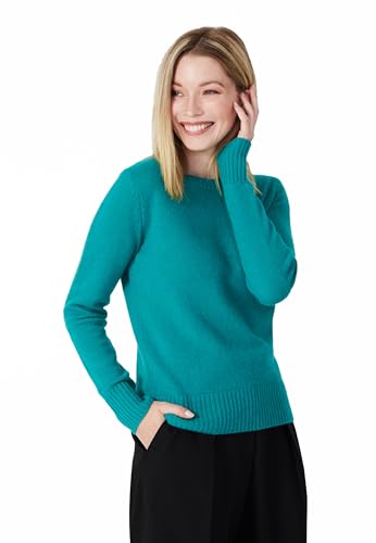 Style & Republic Kaschmir Pullover-Damen elegant aus 100% Cashmere - Dein kuscheliger Premium Strickpullover für stilvolle Herbst- & Winter-Momente - baikal M