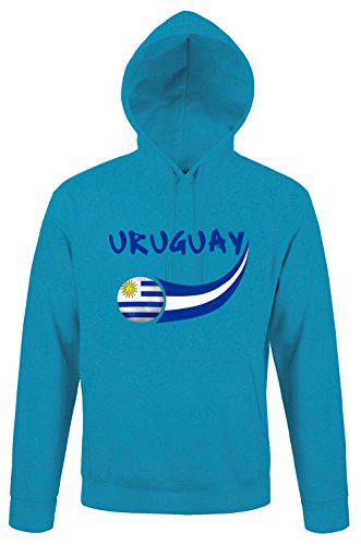 Supportershop Sweatshirt Kapuze Uruguay Herren, Blau, fr: L (Größe Hersteller: L)