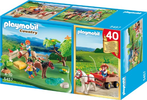 Playmobil 5457 - Jubiläums-Kompakt Set Ponykoppel mit Ponywagen