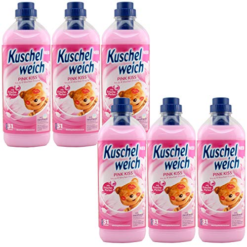 Kuschelweich Pink Kiss Weichspüler 6 x 1 Liter für 186 Wäschen