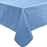 Erwin Müller abwaschbare Tischdecke, Tischwäsche Neuss im Rautendesign, blau Größe 130x250 cm - acrylversiegeltes Gewebe für leichtes Wischen (weitere Farben, Größen)