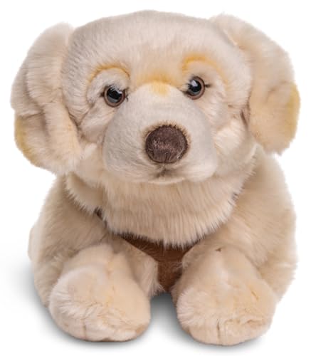 Uni-Toys - Golden Retriever, liegend, mit Geschirr - 60 cm (Länge) - Plüsch-Hund, Haustier - Plüschtier, Kuscheltier