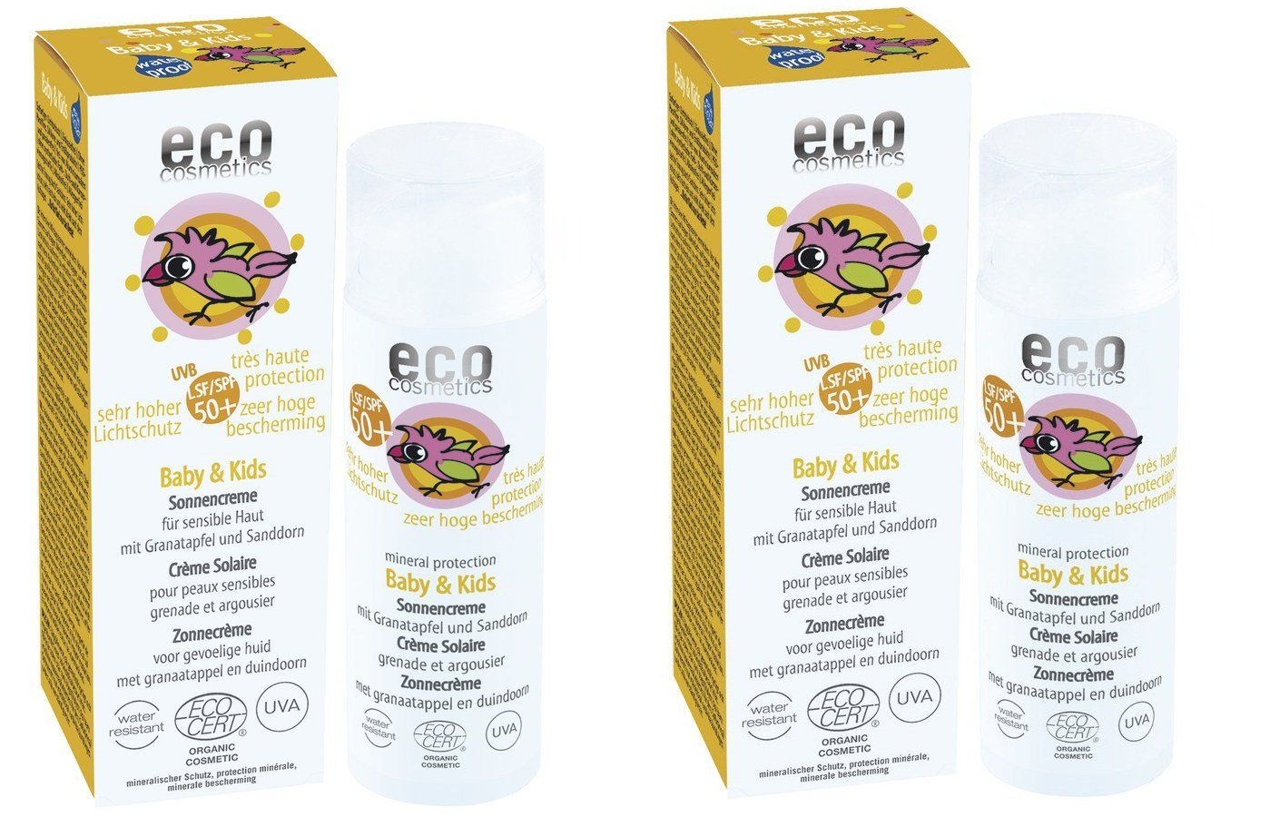 eco cosmetics Baby & Kids Sonnencreme LSF 50 (2 x 50 ml)