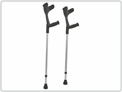 Unterarmgehstützen, schwarz Unterarmgehstütze 1 Paar (links und rechts) Leichtmetall (sehr leicht)