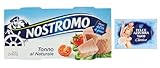 5er-Pack Nostromo Thunfisch Tonno al Naturale,Natürlicher Thunfisch,2x160g Dose + 1er-Pack Kostenlos Felce Azzurra Talkumpuder, 100g-Beutel