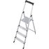 KRAUSE Stufen-Stehleiter »MONTO Solidy«, 4 Sprossen, Aluminium - silberfarben