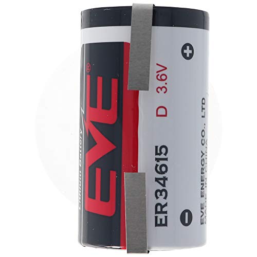 Eve ER34615 D S Herst.Nr: ER34615DSEVE 3,6 Volt 19000mAh mit Lötfahnen in U-Form