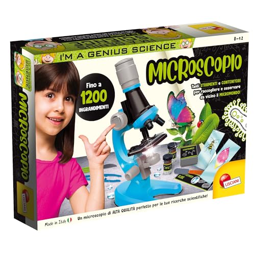 Lisciani - I'm a Genius Mikroskop 1200 Vergrößerungen, Mehrfarbig, 97388