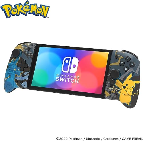 HORI Nintendo Switch Split Pad Pro (Lucario & Pikachu) - Ergonomic Controller for Handheld Mode (Pokémon) - Officially Licensed