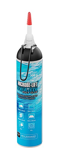 MICROBE-LIFT® - Aqua-Fix | Unterwasserkleber auf Polymer-Basis | Automatik-Kartusche | Ideal zum Verkleben von Gestein, Glas, Holz, Kunststoff, PVC, Metallen u.v.m. | Aquariumkleber | Inhalt: 300 g