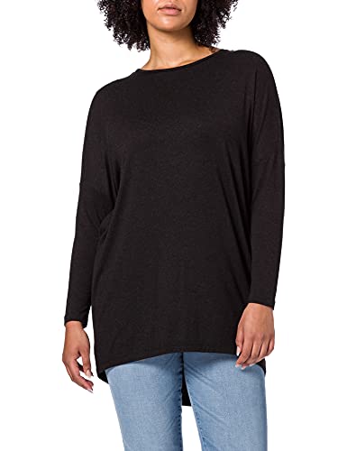 ONLY Carmakoma Damen CARCARMA L/S Long TOP NOOS T-Shirt, Black, XL