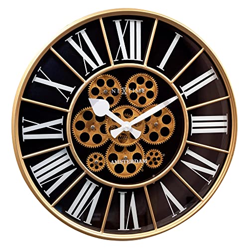 Moving Gear Clock – Schwarz – Large Wall Clock – 50 cm – William – NeXtime