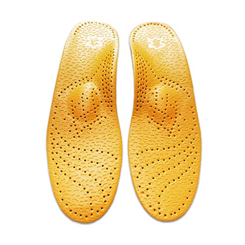 Orthopädische Einlegesohle aus Leder for flache Füße, Fußgewölbeunterstützung, orthopädische Schuhe, Einlegesohlen for Füße, Männer und Frauen, Schuhpolster (Size : EU 39 to 40)