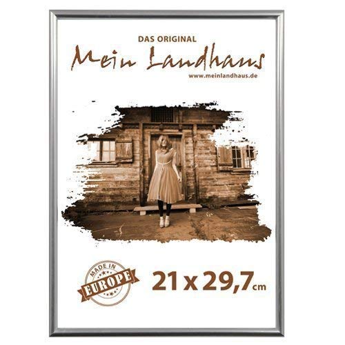 Mein Landhaus Bilderrahmen, Kunststoff Silber 21x29,7cm (DIN A4) Urkunde, Zeugnis (5 STK.)