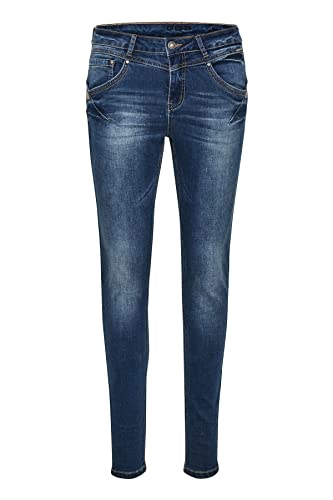Cream Jeans Amalie Damen Jeans Skinny Fit Casual Mid Rise Jeanshose Rich Blue Denim 33