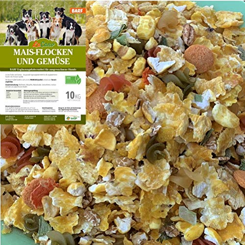 LuCano Mais Flocken + Gemüse - Hunde Barf | Flocken Mix | Ergänzungsfuttermittel (10 kg)