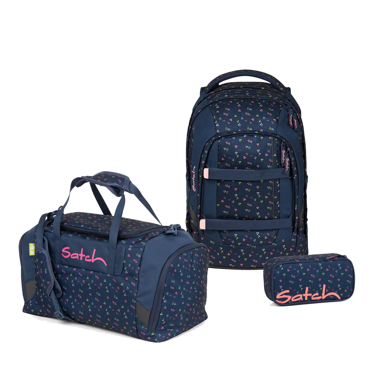 satch Pack Schulrucksack Set 3tlg. mit Sporttasche und Schlamperbox (Funky Friday)