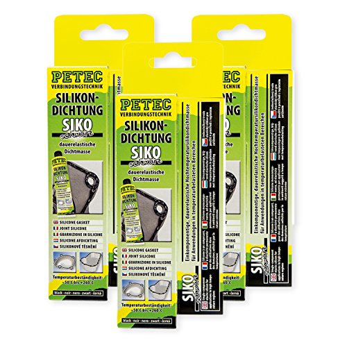 Petec_bundle 3X PETEC SILIKONDICHTUNG SCHWARZ Dichtmasse Dichtstoff Tube 70 ML SB-Karte 97780