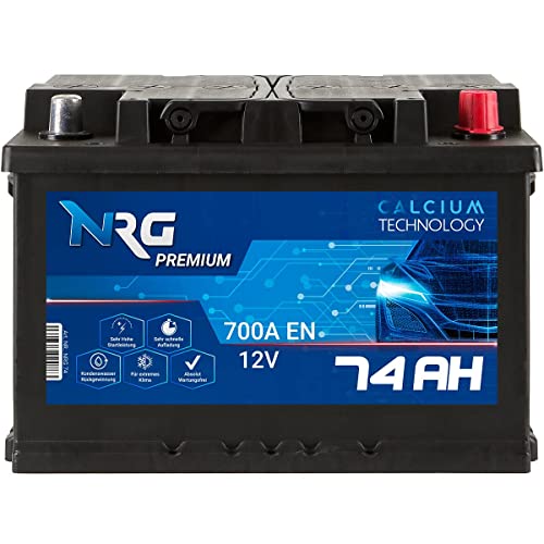 NRG Premium Autobatterie 12V 74Ah ersetzt 66AH 68AH 70AH 72AH 75AH Batterie