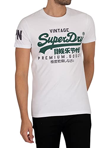 Superdry Herren T-Shirt VL Tee Optic Weiß, Größe:L