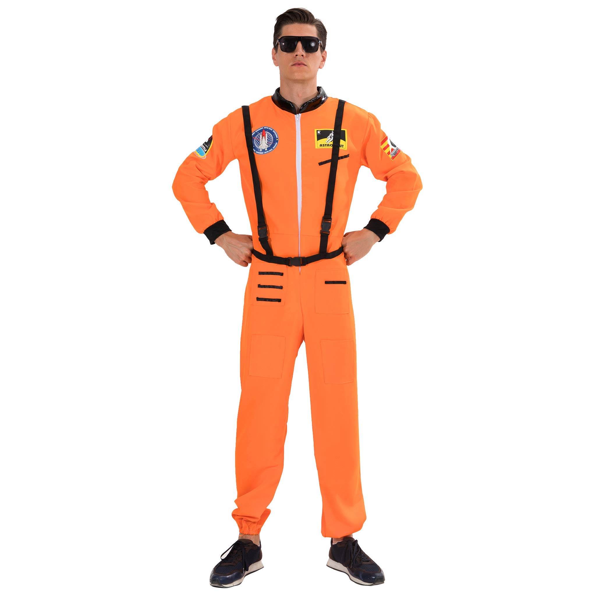 EraSpooky Herren Astronaut Raumfahrer Kostüm Faschingskostüme Cosplay Halloween Party Karneval Fastnacht Kleidung für Erwachsene