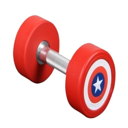 Dumbbells Captain America Kurzhantel-Set For Herren Und Damen, Heim-Hantel Mit Reiner Stahlbeschichtung, Einzeln (2,5 Kg ~ 50 Kg) Hantelset (Color : Red, Size : 45kg)