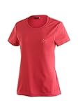 Maier Sports Damen T-Shirt Waltraud, einfarbiges Kurzarm Piqué-Shirt, Watermelon Red, 40