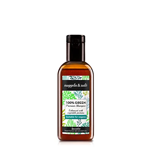 Nuggela & Sulé 100% GREEN Shampoo. VEGAN. Mit pflanzlichen Proteinen, um das Haar zu stärken und das Volumen zu erhöhen. 1 x 100ml