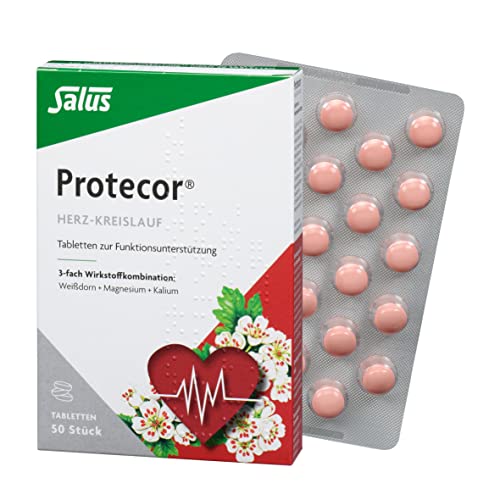 Salus Protecor - Herz-Kreislauf - 1x 250 Tabletten zur Funktionsunterstützung - freiverkäufliches Arzneimittel - 3-fache Wirkstoffkombi Weißdorn, Magnesium und Kalium