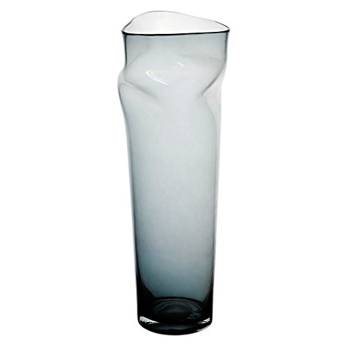 Blumenvase, Bodenvase, Glas Vase Andromeda, grau, 51 cm, moderner Style (Art Glass Powered by Cristalica)